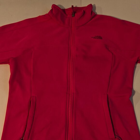 The North Face Dark Raspberry Pink Fleece Lined Zip Front Soft Shell Jacket M - Picture 3 of 10